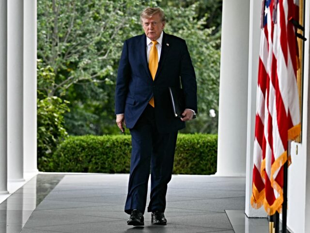 trump hormuz US President Donald Trump arrives to speak in the Rose Garden of the White House in Washin